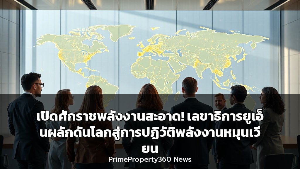 เปิดศักราชพลังงานสะอาด! เลขาธิการยูเอ็นผลักดันโลกสู่การปฏิวัติพลังงานหมุนเวียน