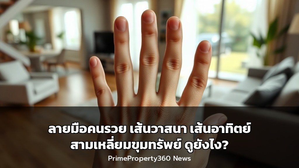 ลายมือคนรวย เส้นวาสนา เส้นอาทิตย์ สามเหลี่ยมขุมทรัพย์ ดูยังไง?
