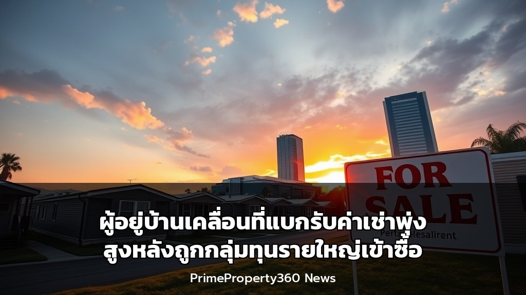 ผู้อยู่บ้านเคลื่อนที่แบกรับค่าเช่าพุ่งสูงหลังถูกกลุ่มทุนรายใหญ่เข้าซื้อ