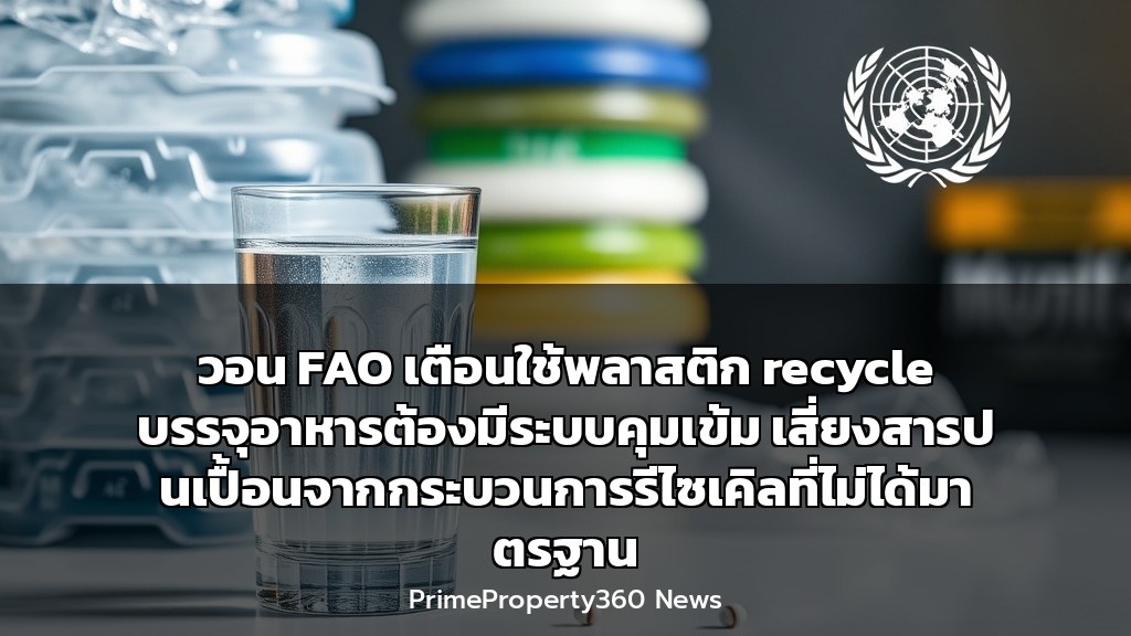 วอน FAO เตือนใช้พลาสติก recycle บรรจุอาหารต้องมีระบบคุมเข้ม เสี่ยงสารปนเปื้อนจากกระบวนการรีไซเคิลที่ไม่ได้มาตรฐาน