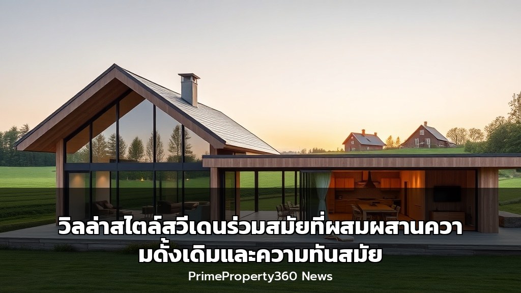 วิลล่าสไตล์สวีเดนร่วมสมัยที่ผสมผสานความดั้งเดิมและความทันสมัย