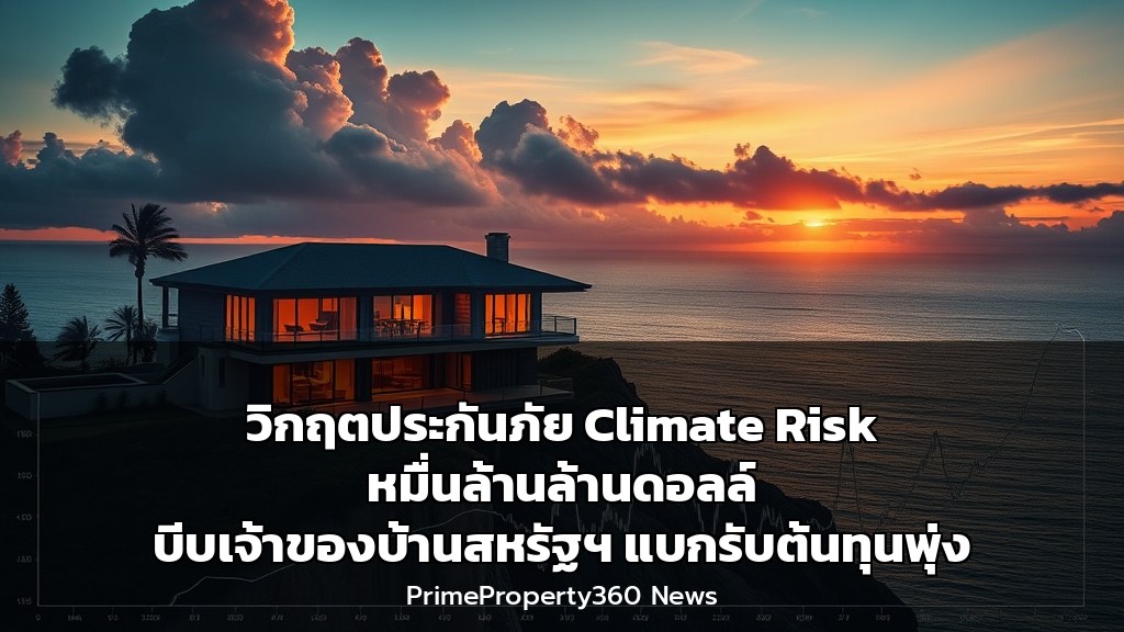วิกฤตประกันภัย Climate Risk หมื่นล้านล้านดอลล์ บีบเจ้าของบ้านสหรัฐฯ แบกรับต้นทุนพุ่ง